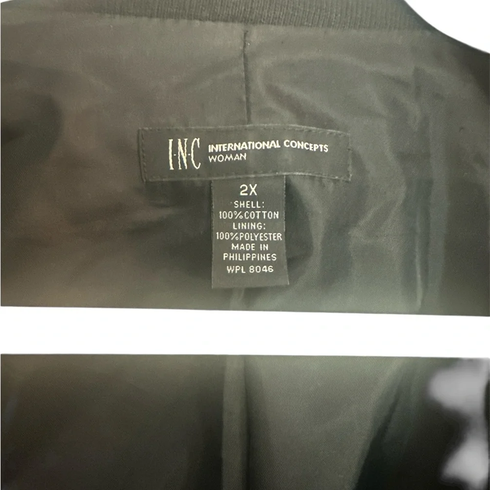 INC International Concepts Black Coat Jacket - Picture 3 of 5